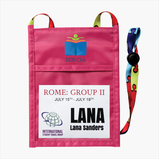 Plan Ahead & Save Color Fusion 2 Neck Wallet - Full-Color Dye-Sublimation