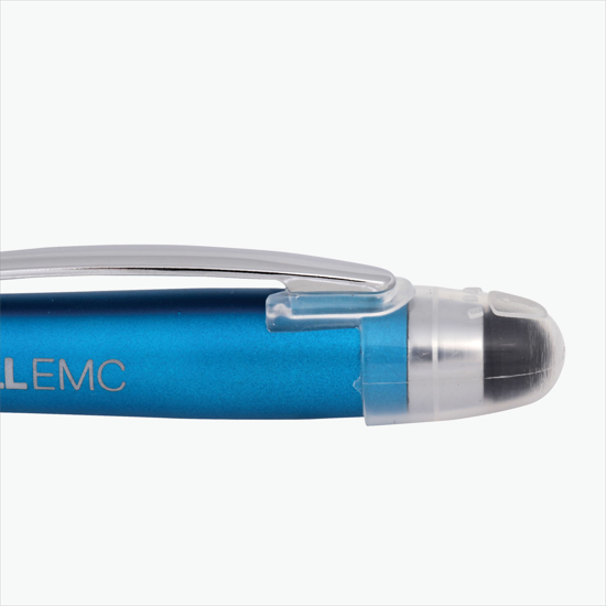 Eclaire Bright Multi-Color Light-Up Logo Stylus Twist Pen