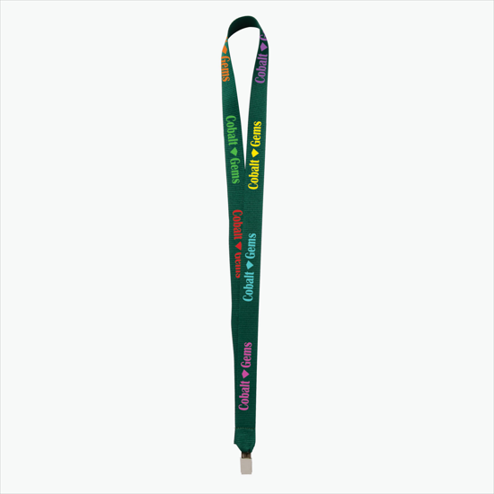 Plan Ahead & Save - 3/4 Economy Poly-Dye Full-Color Printed Lanyard w/Non-Swivel Bulldog Clip
