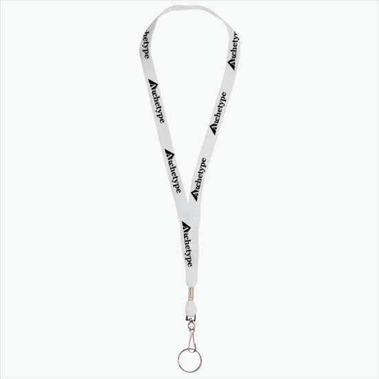 5/8 One Ply Cotton Lanyard - J-Hook w/Split Key Ring