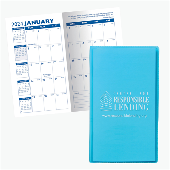 Translucent Vinyl Monthly Pocket Planner