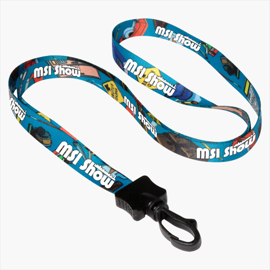 1/2 Full Color Lanyard w/Swivel Snap Hook - 24-Hour Production