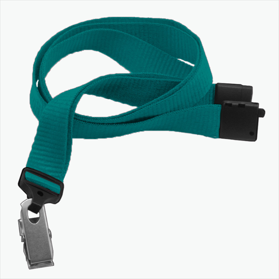 5/8 Breakaway Polyester Lanyard - Blank - Bulldog Clip
