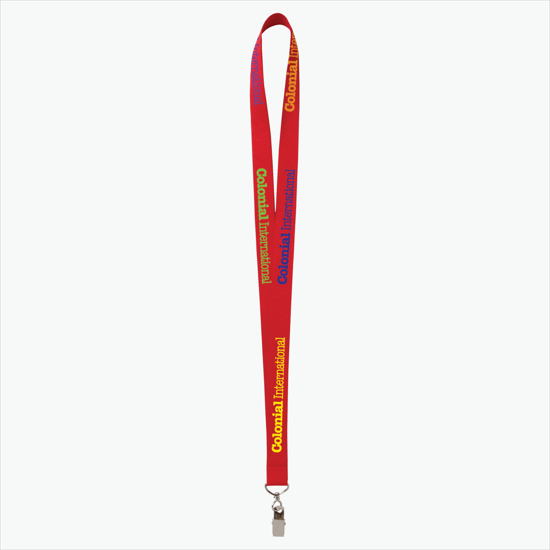 Plan Ahead & Save - 3/4 Economy Poly-Dye Full-Color Printed Lanyard w/Swivel Bulldog Clip