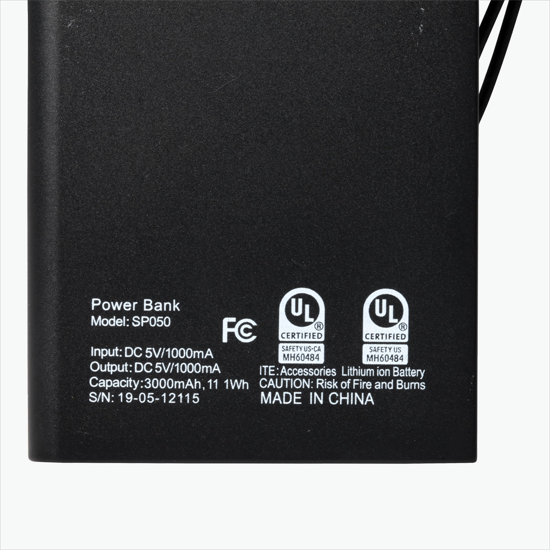 Parquet Power Bank - 3000 mAh - Full Color