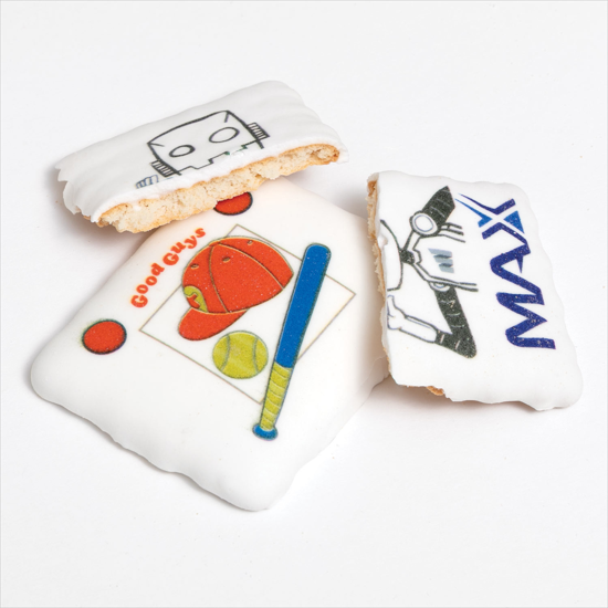 Iced Rectangular Logo Cookie