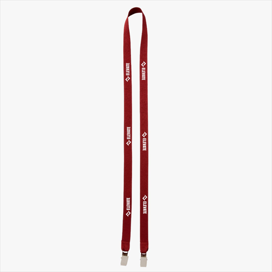 Plan Ahead & Save 5/8 Double-End Polyester Lanyard w/Double Non-Swivel Bulldog Clip