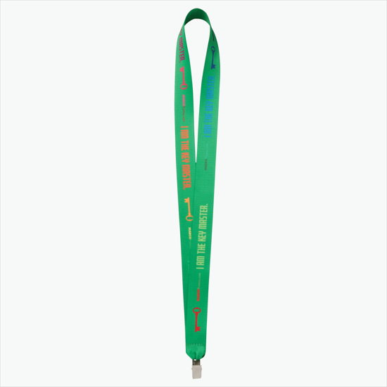Plan Ahead & Save - 1 Economy Poly-Dye Full-Color Printed Lanyard w/Non-Swivel Bulldog Clip