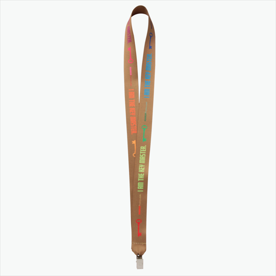Plan Ahead & Save - 1 Economy Poly-Dye Full-Color Printed Lanyard w/Non-Swivel Bulldog Clip