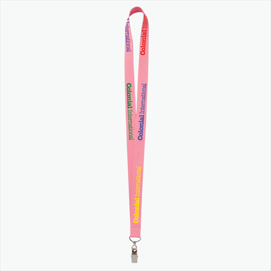 Plan Ahead & Save - 3/4 Economy Poly-Dye Full-Color Printed Lanyard w/Swivel Bulldog Clip