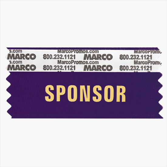 SPONSOR Horizontal Ribbon - 3 1/2 x 1 5/8
