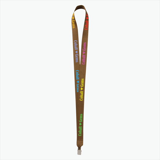Plan Ahead & Save - 3/4 Economy Poly-Dye Full-Color Printed Lanyard w/Non-Swivel Bulldog Clip
