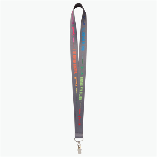 Plan Ahead & Save - 1 Economy Poly-Dye Full-Color Printed Lanyard w/Swivel Bulldog Clip
