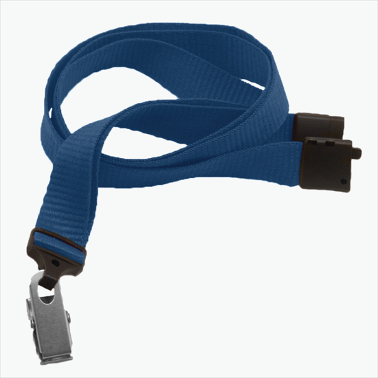 5/8 Breakaway Polyester Lanyard - Blank - Bulldog Clip