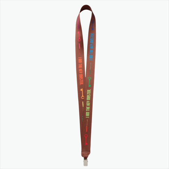 Plan Ahead & Save - 1 Economy Poly-Dye Full-Color Printed Lanyard w/Non-Swivel Bulldog Clip