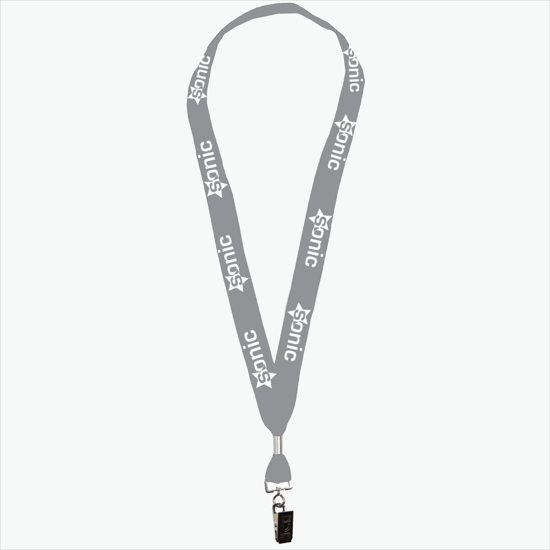 1 One Ply Cotton Lanyard - Swivel Bulldog Clip