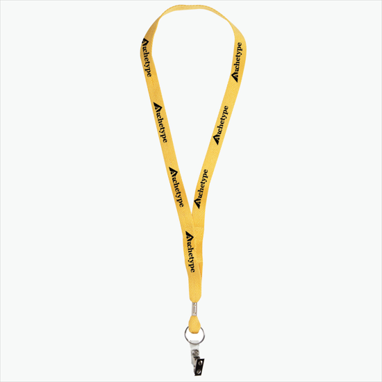 5/8 One Ply Cotton Lanyard - Vinyl Bulldog Clip