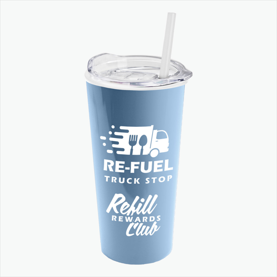 18 oz Road Master Tumbler with Slide Lid and Straw