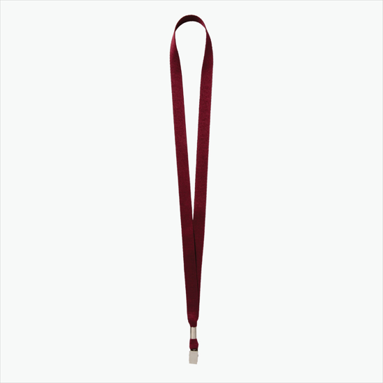 5/8 Polyester Lanyard - Blank - Bulldog Clip