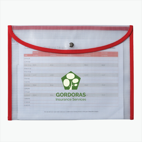 PolyWeave Medium Snap Document Pouch - Multi-Color Imprint