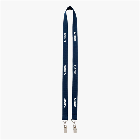 Plan Ahead & Save 3/4 Double-End Polyester Lanyard w/Double Swivel Bulldog Clip
