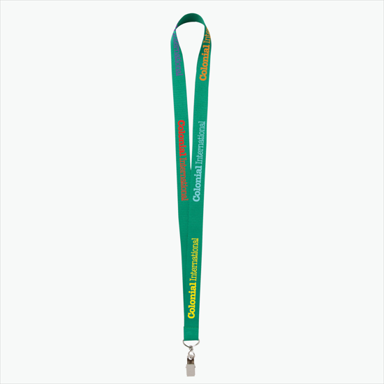 Plan Ahead & Save - 3/4 Economy Poly-Dye Full-Color Printed Lanyard w/Swivel Bulldog Clip