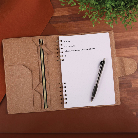 EcoScribe Recycled Leather Ring Bound Notebook