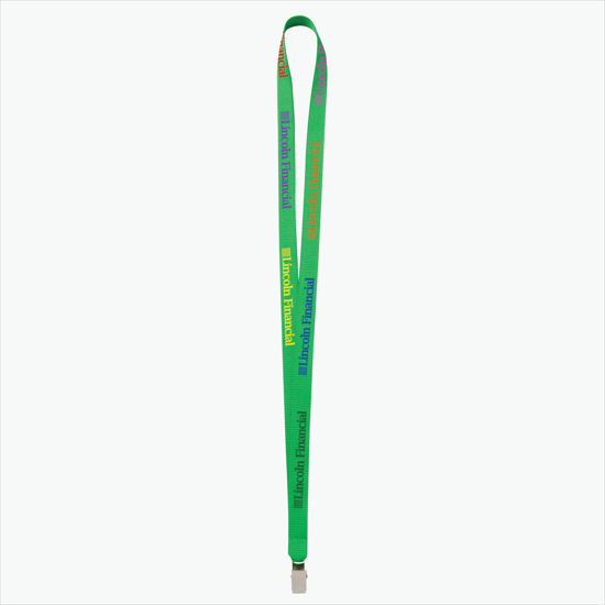 Plan Ahead & Save - 5/8 Economy Poly-Dye Full-Color Printed Lanyard w/Non-Swivel Bulldog Clip