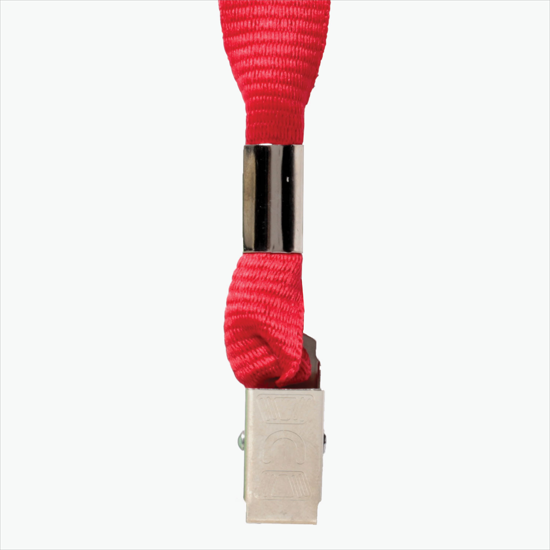 5/8 Polyester Lanyard - Blank - Bulldog Clip