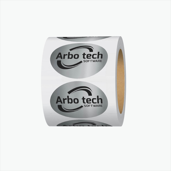 Adhesive Roll Labels - 1 3/4h x 3w Oval - Roll of 1000