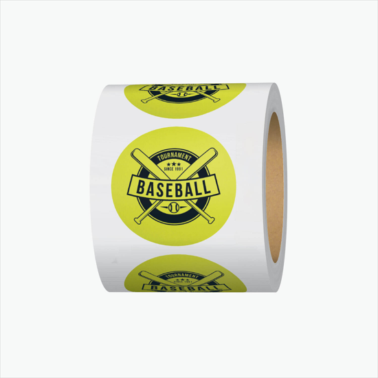 Adhesive Roll Labels - 1 1/2 Circle - Roll of 1000