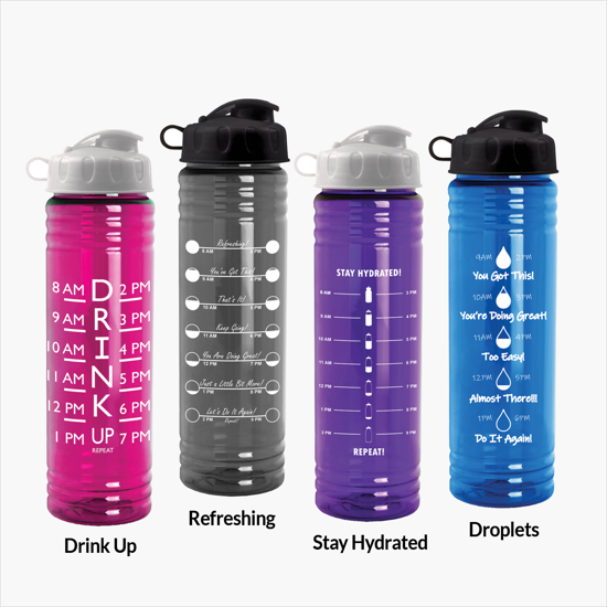 24 oz Slim Fit Water Bottle with Flip Lid