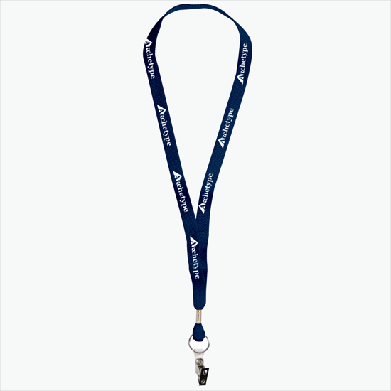 5/8 One Ply Cotton Lanyard - Vinyl Bulldog Clip