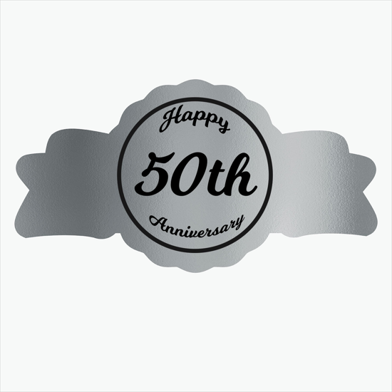 Adhesive Roll Labels - Anniversary Seal - Roll of 1000