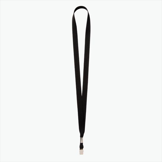 5/8 Polyester Lanyard - Blank - Bulldog Clip
