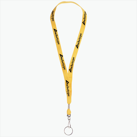 5/8 One Ply Cotton Lanyard - J-Hook w/Split Key Ring