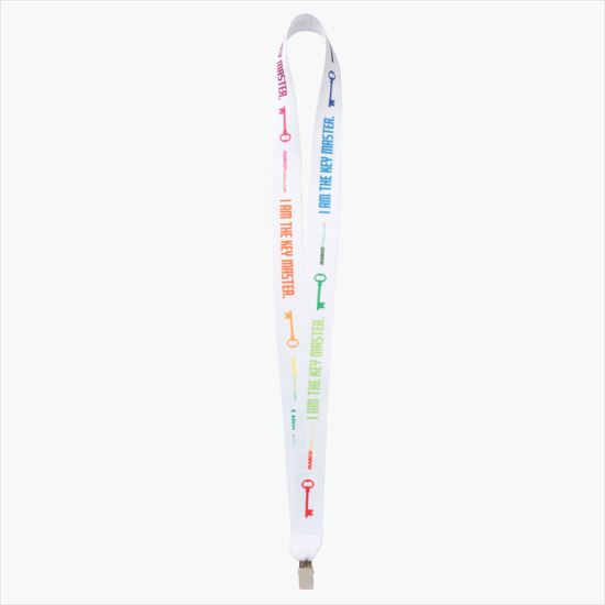 Plan Ahead & Save - 1 Economy Poly-Dye Full-Color Printed Lanyard w/Non-Swivel Bulldog Clip