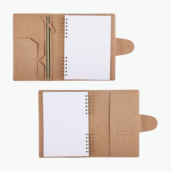 EcoScribe Recycled Leather Ring Bound Notebook