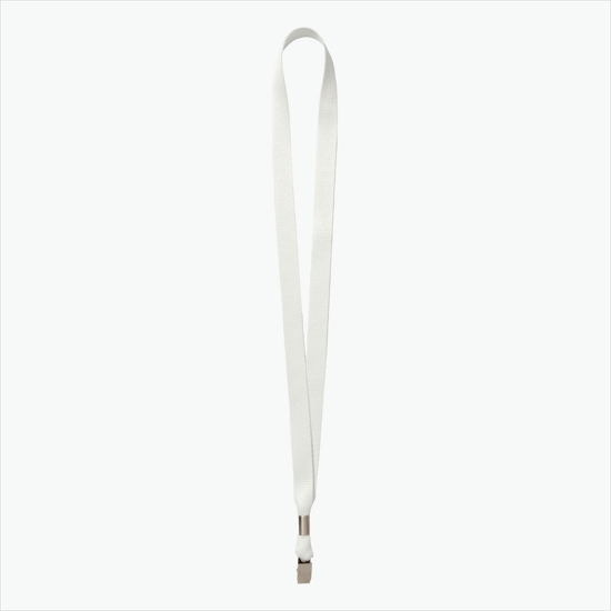 5/8 Polyester Lanyard - Blank - Bulldog Clip