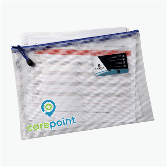 PolyWeave Zippered Document Pouch - Multi-Color Imprint