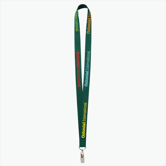 Plan Ahead & Save - 3/4 Economy Poly-Dye Full-Color Printed Lanyard w/Swivel Bulldog Clip
