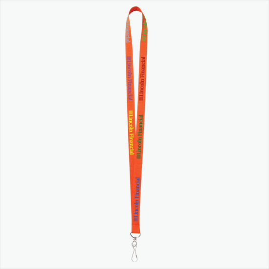 Plan Ahead & Save - 5/8 Economy Poly-Dye Full-Color Printed Lanyard w/J-Hook