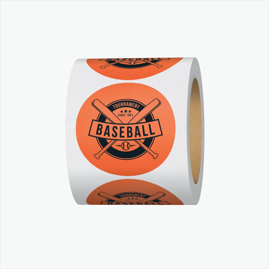 Adhesive Roll Labels - 2 1/2 Circle - Roll of 1000