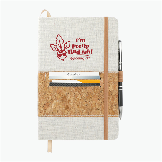 5 1/2 x 8 1/2 Recycled Cotton and Cork Notebook