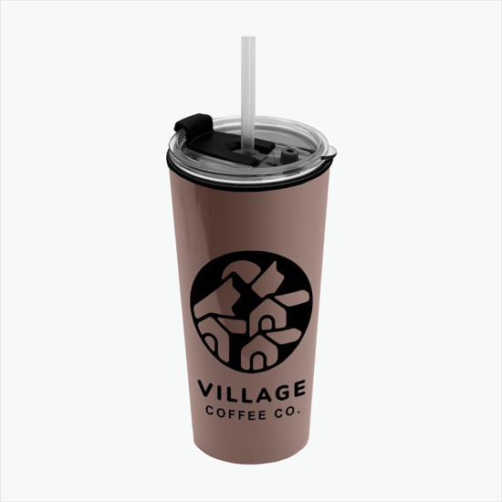 18 oz Road Master Tumbler with Flip Up Lid and Straw