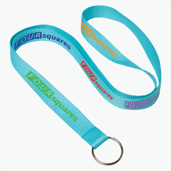 Plan Ahead & Save - 5/8 Economy Poly-Dye Full-Color Printed Lanyard w/Key Ring