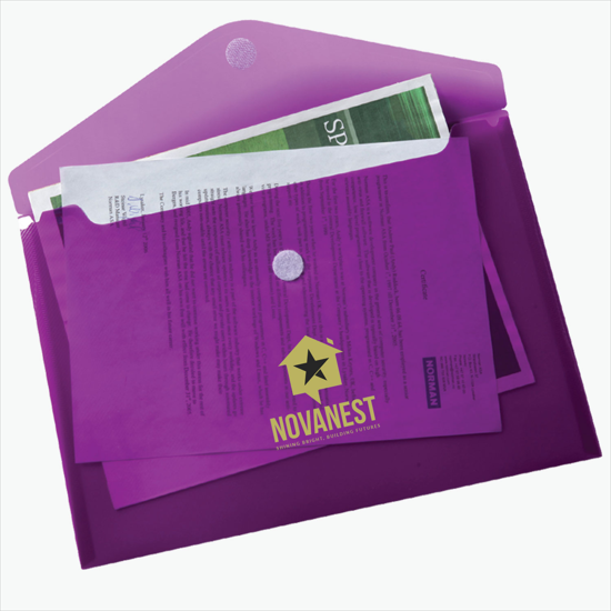 Vivid Colors Velcro® Closure Portfolio - Multi-Color Imprint
