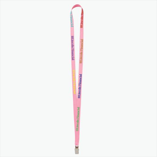 Plan Ahead & Save - 5/8 Economy Poly-Dye Full-Color Printed Lanyard w/Non-Swivel Bulldog Clip