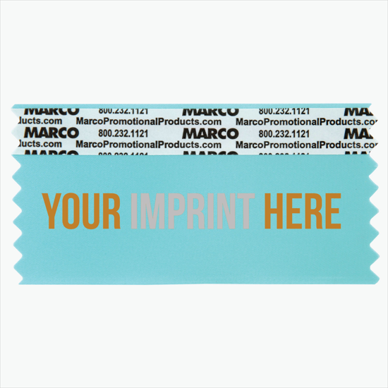 4 x 2 Horizontal Ribbon - Custom Title - 2 Color Imprint