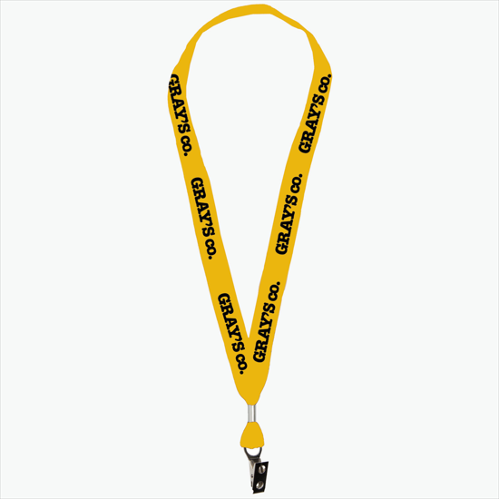 1 One Ply Cotton Lanyard - Bulldog Clip